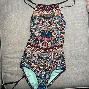 Laundry By Shelli Segal Multicolor Patterned One Piece Swimsuit